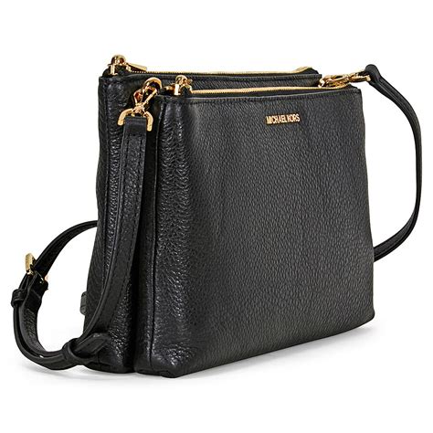 michael kors adele double zip crossbody bag|Adele Logo Crossbody Bag .